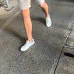 Kathy Najimy Instagram – Another installment of the white sneaker series. I love Manhattan but, perplexed and amazed how these folks keep their sneakers so white and clean on these streets… (with cameos by Petie)