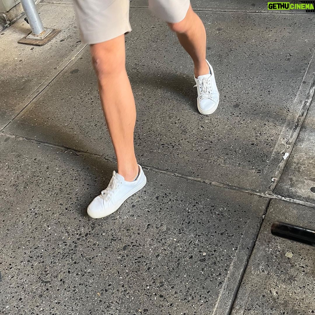 Kathy Najimy Instagram - Another installment of the white sneaker series. I love Manhattan but, perplexed and amazed how these folks keep their sneakers so white and clean on these streets… (with cameos by Petie)