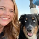 Katie Leclerc Instagram - Happy adopt-iversary Joey girl! #australianshepherd #puppy #adoptiversary #dogsofinstagram #puppylove #oneyearago #joeydog #blueeyes #prettypuppy #cute #fartsound