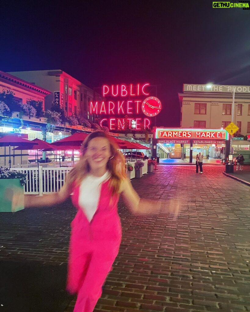 Katie Leclerc Instagram - At Pike Place we wear pink Pike Place Fish Market