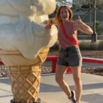 Katie Leclerc Instagram - What’s YOUR favorite ice cream flavor?? @andysfrozencustard helped me beat the heat! Creamy, smooth, bursts of chocolate! Hell freggin yea! #notanadjustafan San Antonio, Texas