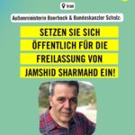 Katja Riemann Instagram - Jamshid Sharmad soll hingerichtet werden. Er ist ein deutscher Staatsbürger, der auf dem Weg nach Indien in Dubai umstieg und vom iranischen Regime aus dem Flugzeug herausgeholt wurde. Die Bundesrepublik setzt auf stille Diplomatie, die Zeit läuft davon, ein schwedischer Staatsbürger wurde vor einigen Tagen bereits hingerichtet, @amnestydeutschland wird nun laut und ich unterstütze sie dabei, unterstützt auch ihr sie, denn es geht um das Leben eines unschuldigen Menschen Jamshid Sharmad is to be executed. He is a German citizen who was en route to India and was hauled off the plane in Dubai. The Federal Republic relies on quiet diplomacy, time is running out, a Swedish citizen was already executed a few days ago, @amnestygermany is now getting loud. I support them, please support them as well - it is about the life of an innocent person. @abaerbock @bundeskanzler Iran
