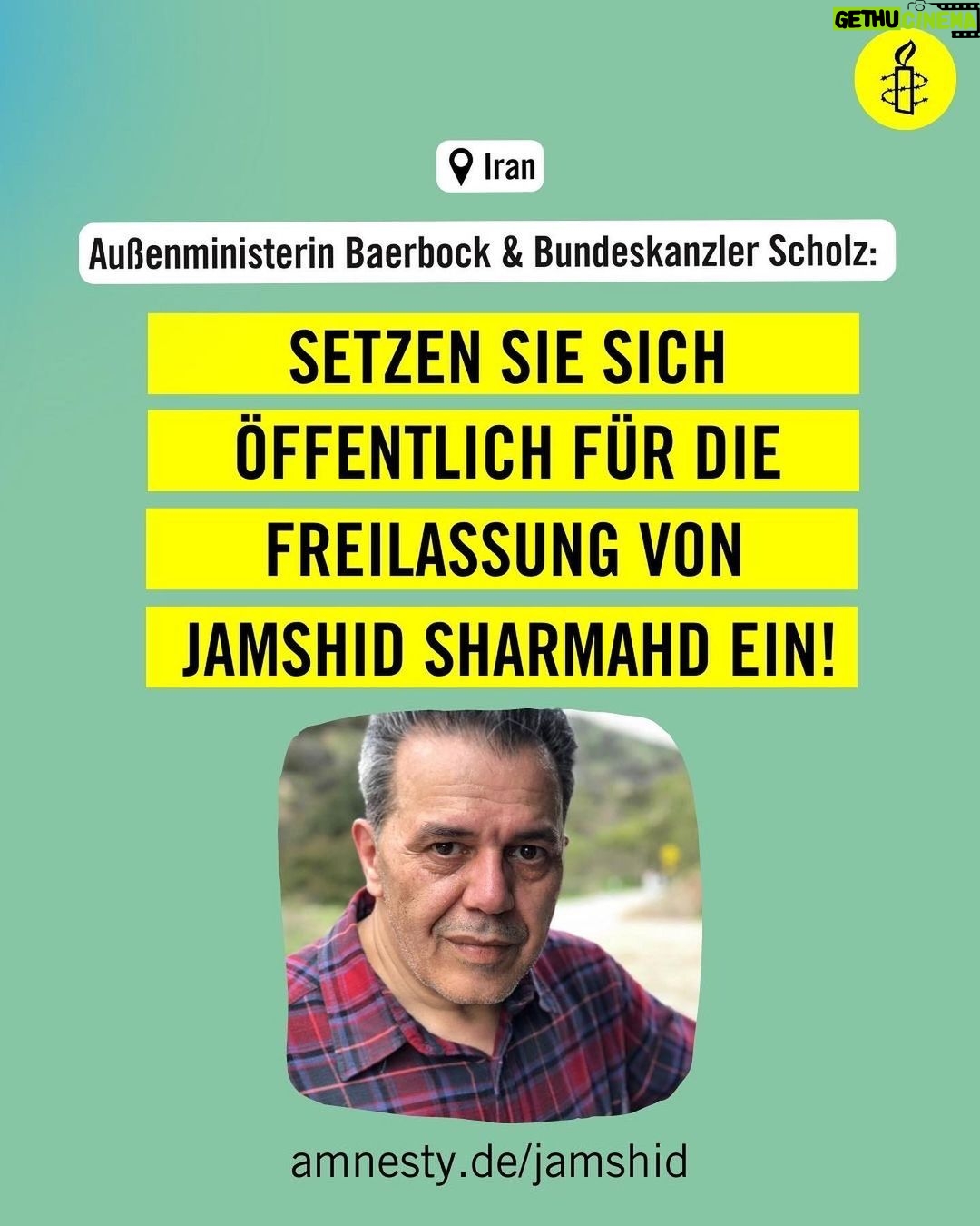 Katja Riemann Instagram - Jamshid Sharmad soll hingerichtet werden. Er ist ein deutscher Staatsbürger, der auf dem Weg nach Indien in Dubai umstieg und vom iranischen Regime aus dem Flugzeug herausgeholt wurde. Die Bundesrepublik setzt auf stille Diplomatie, die Zeit läuft davon, ein schwedischer Staatsbürger wurde vor einigen Tagen bereits hingerichtet, @amnestydeutschland wird nun laut und ich unterstütze sie dabei, unterstützt auch ihr sie, denn es geht um das Leben eines unschuldigen Menschen Jamshid Sharmad is to be executed. He is a German citizen who was en route to India and was hauled off the plane in Dubai. The Federal Republic relies on quiet diplomacy, time is running out, a Swedish citizen was already executed a few days ago, @amnestygermany is now getting loud. I support them, please support them as well - it is about the life of an innocent person. @abaerbock @bundeskanzler Iran