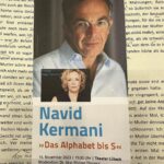 Katja Riemann Instagram - Fühle mich sehr geehrt mit dem einzigartigen iranisch-deutschen Schriftsteller Navid Kermani heute Abend, also gleich eigentlich, gemeinsam lesen, denken und sprechen zu dürfen. Aus und über seinen neuen Roman „Das Alphabet bis S“. Hier im wunderschönen Theater in der wunderschönen Stadt Lübeck, die mein Herz hüpfen lässt, weil mir der Norden so vertraut ist… #navidkermani #lübeck photo @mathias.bothor