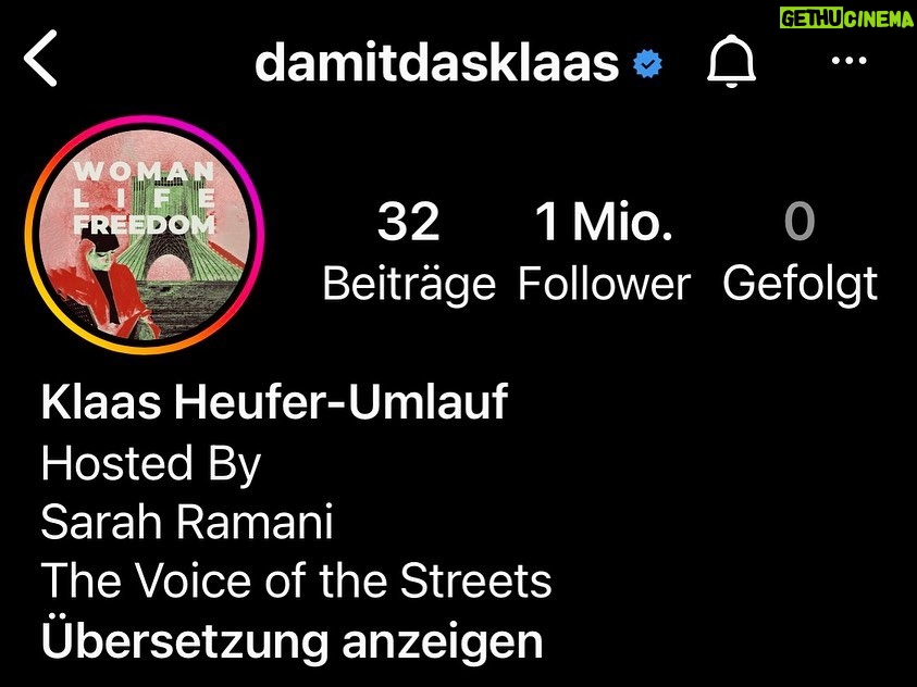 Katja Riemann Instagram - @officiallyjoko und @damitdasklaas haben ihre insta-accounts an zwei iranische Aktivistinnen übergeben!! Schaut euch das an! #womenlifefreedom Duhok, Iraq