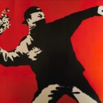 Katja Riemann Instagram - Kommt gut nach 2024! Tanzt!! Wir sehen uns wieder. „The flowerthrower“ by #banksy