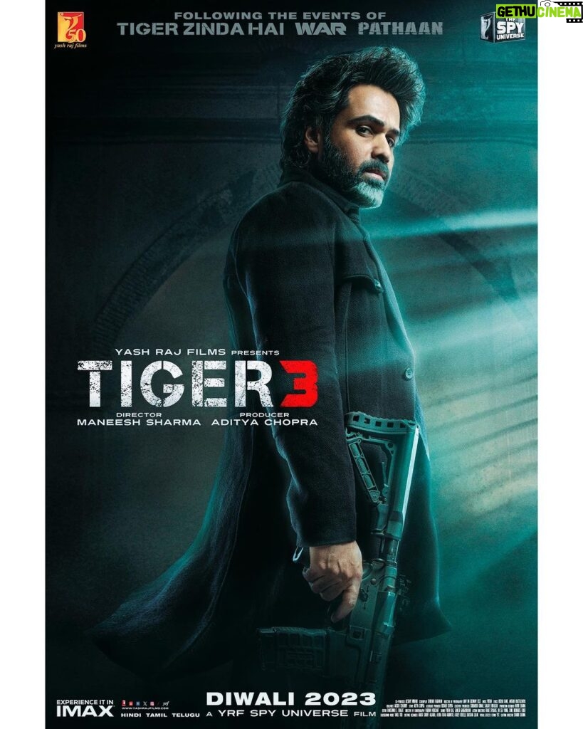 Katrina Kaif Instagram - He is the face of evil! Meet Aatish from #Tiger3 played by the very talented @therealemraan ! Watch #Tiger3Trailer NOW *link in bio* #Tiger3 arriving in cinemas on 12th November. Releasing in Hindi, Tamil & Telugu. @beingsalmankhan | #ManeeshSharma | @yrf | #YRF50 | #YRFSpyUniverse