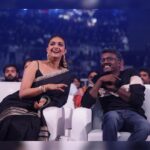 Keerthy Suresh Instagram - An amazing night with some amazing people! 🖤 Can’t wait for the release! #MAAMANNAN #AudioLaunch #Candids