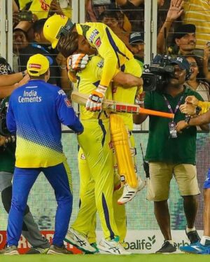 Keerthy Suresh Instagram - What a nail biting match!!!! Jadduu just ended it with style!!! 😍

Congratulations @chennaiipl, it’s been an exciting night!!! 💛💛

#IPLFinal2023 #CSKvsGT @ravindra.jadeja