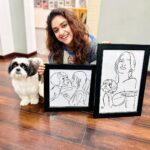 Keerthy Suresh Instagram - Thank you @_bk_studio_ for such a lovely art! 😻 It's so cute and thoughtful! 🥺 Lovingg thiss! ❤️ #KAndNyke