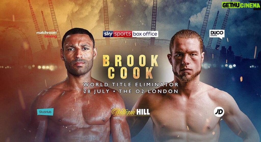 Kell Brook Instagram - It’s On 💥 . . 📆July 28 📍 @theo2london 🎯 Closing in on that World Title . . #BrookCook #WhyteParker #AllOfTheLightsBaby