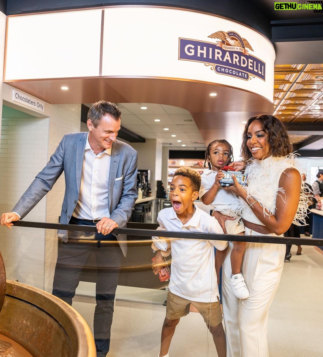 Kelly Rowland Instagram - My boys and I got the chance to celebrate the reopening of @Ghirardelli’s Original Chocolate & Ice Cream Shop at #GhirardelliSquare in San Francisco & let’s just say they were in lalaland lol. #GhirardelliPartner