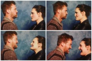 Kenneth Mitchell Instagram - We tried SO hard to keep a straight face. Laughing is always the best medicine. 💙🤣🖖🏽 #StarTrekDiscovery @destinationstartrek #Kol #LRell #goofballs NEC Birmingham