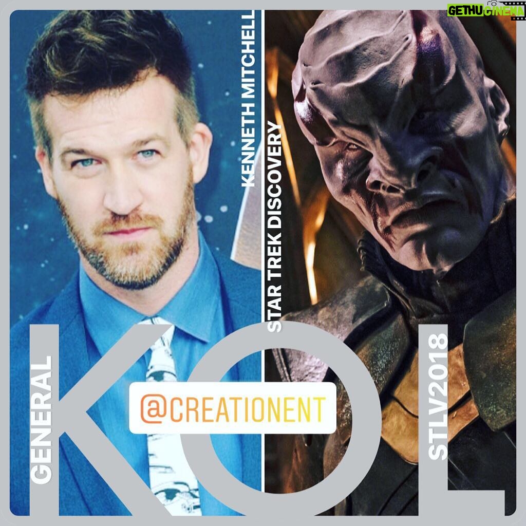 Kenneth Mitchell Instagram - Come meet this guy who plays THIS guy. Yes... that’s a Star Trek tie! #STLV2018 AUG1-5 @creationent @startrek 🖖🏽 Such amazing memories from last year. TERRIFIC Disco line-up this year!! #StarTrekDiscovery #StarTrek #KOL #Klingon #StarTrekFamily 📸 Albert L Ortega Las Vegas, Nevada