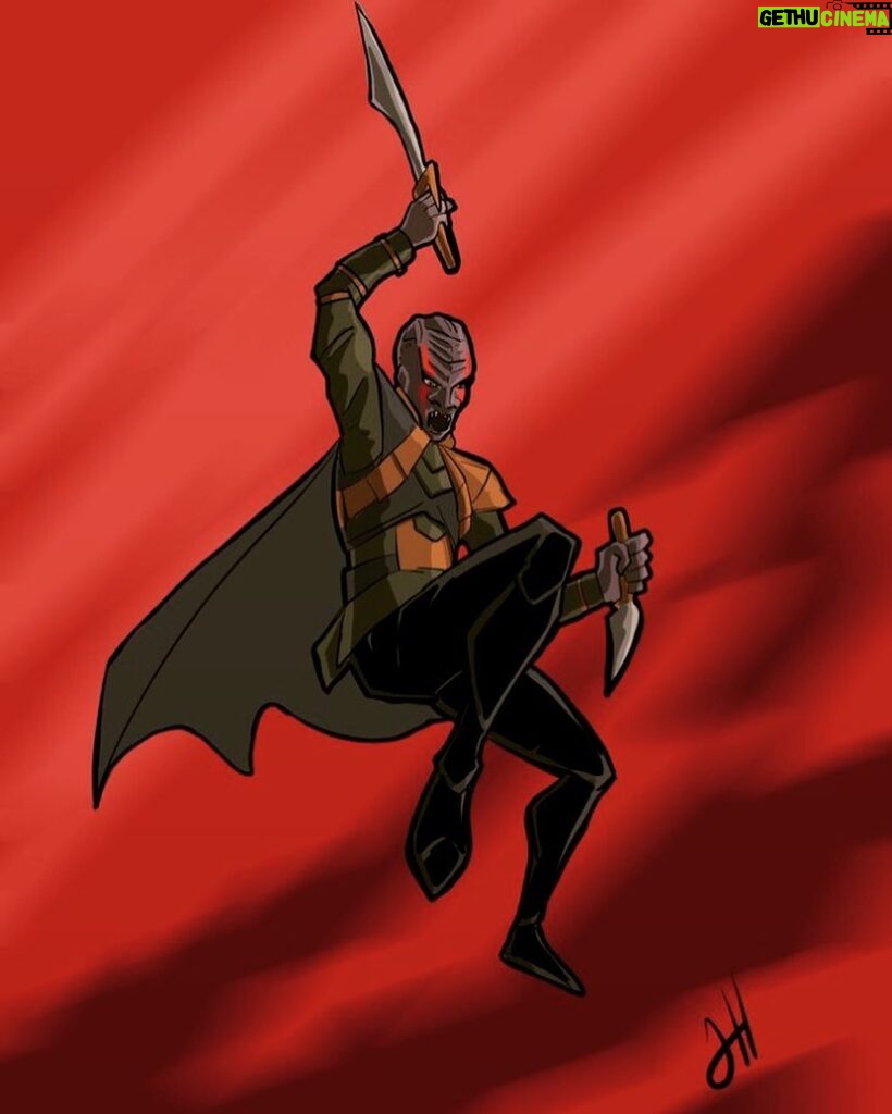Kenneth Mitchell Instagram - My new Star Trek avatar. Love this illustration interpretation of KOL by @jonwesleyhuff Perhaps this will make the @startrektimelines ...??? #StarTrekDiscovery #StarTrek #Klingon #Kol #GeneralKol #fanart