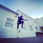 Kenneth Mitchell Instagram - >>> Virtual homeschool gym class with special guest… ‘Tony Spock’ @ethangpeck 🖖🏼 Sk8 photography by Lilah x @geoffbrough5 🖤 #StarTrek #LiveLongandSkate Studio City