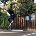 Kenneth Mitchell Instagram - >>> Virtual homeschool gym class with special guest… ‘Tony Spock’ @ethangpeck 🖖🏼 Sk8 photography by Lilah x @geoffbrough5 🖤 #StarTrek #LiveLongandSkate Studio City