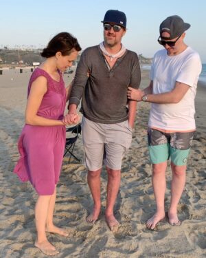 Kenneth Mitchell Instagram - Grateful to be able to take a few steps, feel my toes in the sand with my family and best friend. Always motivated and inspired by mother nature and the care of others. You never walk alone. 🌸 #ALS #YNWA #LLAP video credit: uncle Sean