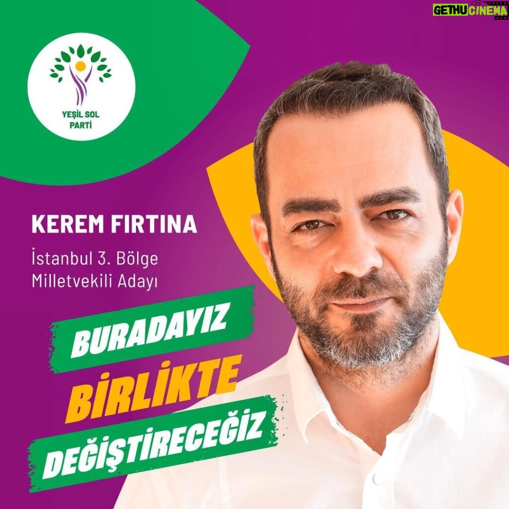 Kerem Fırtına Instagram - İnsan kendi bilince, duyurmayı unutabiliyormuş. Sırrı açıklıyorum☺; HDP’liyim ben. Yeşil Sol Parti, İstanbul 3. Bölge milletvekili adayıyım. 🍀 @yesilsol Afiş tasarım: @mahirgra