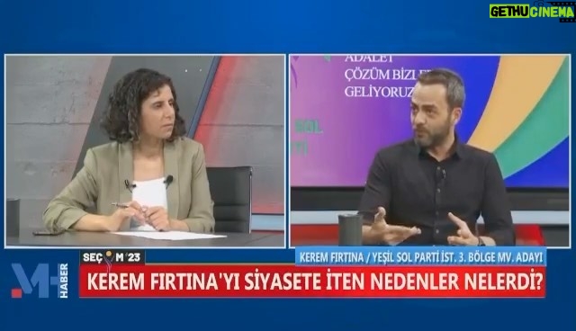 Kerem Fırtına Instagram - Medya Haber “Seçim 2023” programında Reyhan Hacıoğlu’nun konuğuydum🍀 @yesilsol