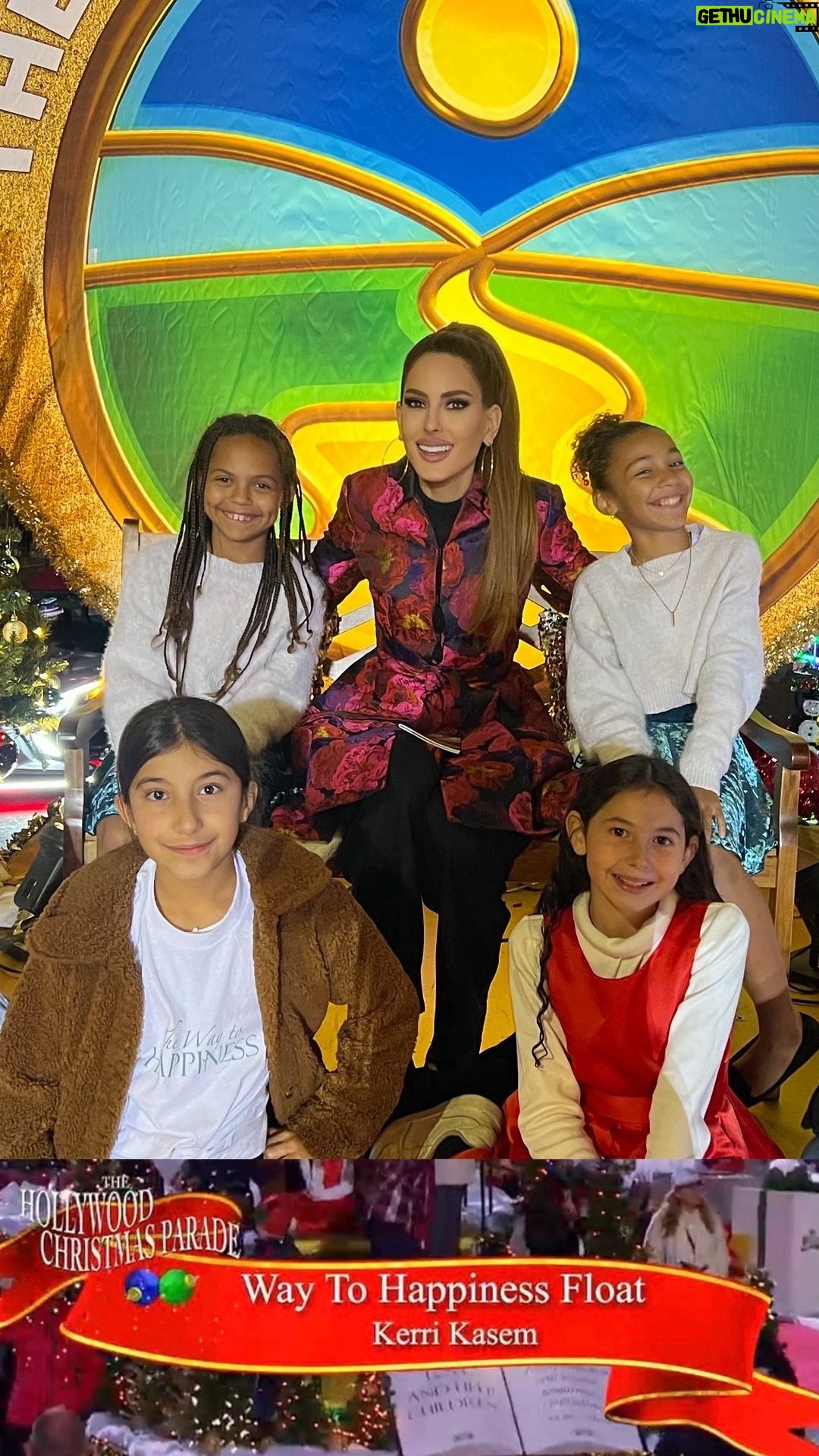 Kerri Kasem Instagram - So honored to ride the Way to Happiness float in The Hollywood Christmas Parade this year!!! 🎄🎅🏻🧑🏻🎄🎄 Last time I was in this parade, it was in the 70s with my Dad. ♥️🎄♥️ #HollywoodChristmasParade #WayToHappiness