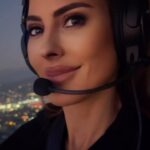 Kerri Kasem Instagram - A beautiful sunset and still skies makes a perfect night for flying! It’s been a while. @orbicair #Flying #Helicopter #Pilot