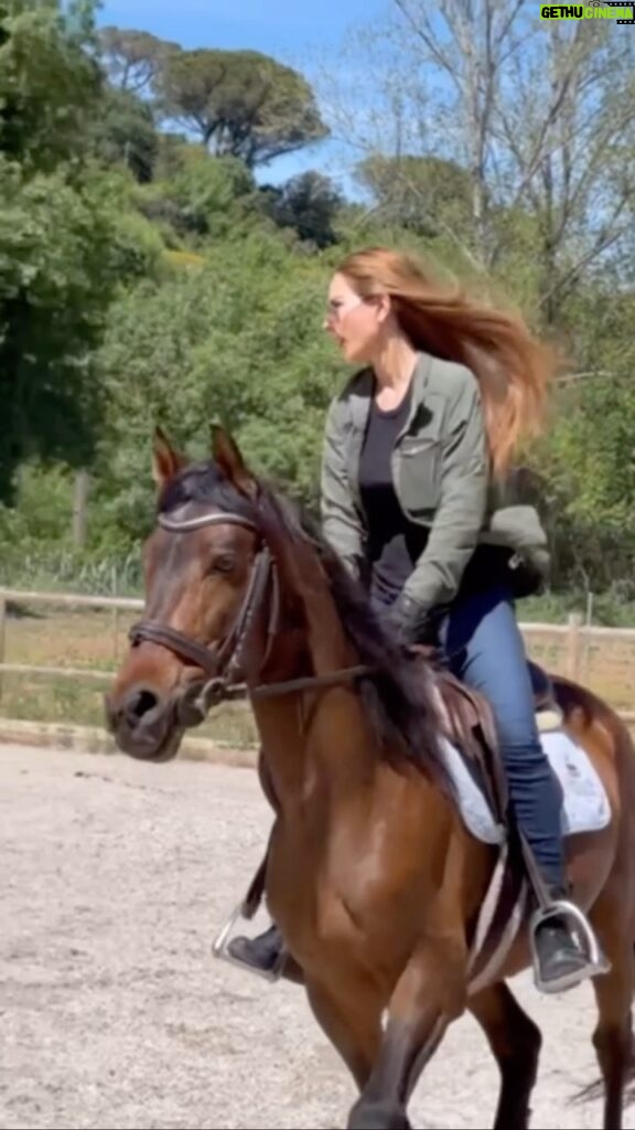 Kerri Kasem Instagram - This was my childhood; sometimes riding every day preparing for shows. It’s what kept me sane. I felt like I was never good at anything as a kid even riding. I saw girls change their horses in for better horses that could compete at higher levels as they got better. (that’s very normal in the show horse world) I was too in love with my horse, and I could never say bye to him. But what I did learn was how to connect with a horse and ride without a saddle and reins! As I grew up and gained confidence, I became good at lot of things because life is worth living and living BIG!!! I wish that for you… Live big, live loud and live happy! @my_cavago #Portugal #HorsebackRiding #Hacking
