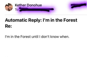 Kether Donohue Instagram - I’m back from the forest but I’m having a very hard time letting go of this auto reply
