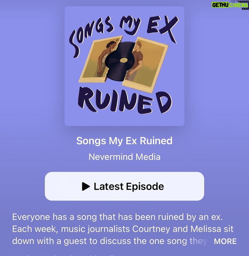 Kether Donohue Instagram - I gave TMI and I apologize in advance that we most likely ruined one of your favorite songs. Run and listen to @thecourtneyesmith and @woolyknickers’ podcast Songs my Ex Ruined🏃‍♂️🔥 it’ll crack you up and crack open your hearts. I loved getting to be on an episode talking about music, mental health & more!! 💿🎶