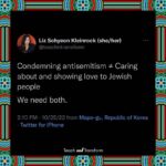 Kether Donohue Instagram – Just because something isn’t “trending” anymore doesn’t mean it isn’t a problem and that your Jewish friends and the Jewish people are not affected. Speak up and have active conversations with people in your communities offline as well. • Repost from @teachandtransform
•
In my antiracism workshops and talks, I often end by reminding folks that condemning racism isn’t the same thing as showing love to people of color. The same thing applies here. Beyond condemning antisemitism, we also need love and care for the Jewish community. When antisemitism stops trending online, what will your day to day allyship and advocacy look like?
.
Edit: This also applies to who non-Jewish folks deem as worthy and palatable. Will you still be condemning antisemitism the next time a visibly Orthodox Jew is assaulted in public?