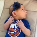 Kevin Connolly Instagram - She has arrived!!! Kennedy Cruz Connolly ready to go for game 6!!!! Trying to explain that we need to win one of the next two games to move on is tough. She’s only a week old!!’ @zulay_henao Thanks for getting her ready for puck drop!!!
