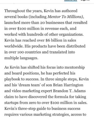 Kevin Harrington Instagram - @brandontadams The Dream Team. Featured in USA Today. Grateful 🙏 #usatoday #inthenews #sharks #dreamteam