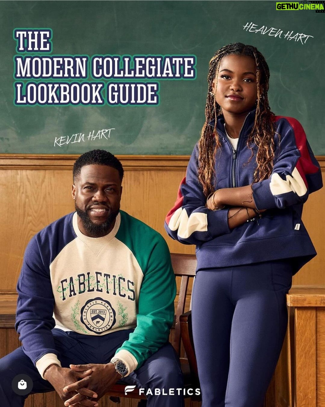 Kevin Hart Instagram - The first Father Daughter Duo drop on @fabletics ….I’m so proud of my little girl. So beautiful and talented you are Heaven….make sure y’all go to Fabletics.com and check out how amazing this drop is!!!!! Stop playing & go put a “F” on yo chest damn it!!!!!! P.S Nothing will ever top working with this amazing woman…. ❤️