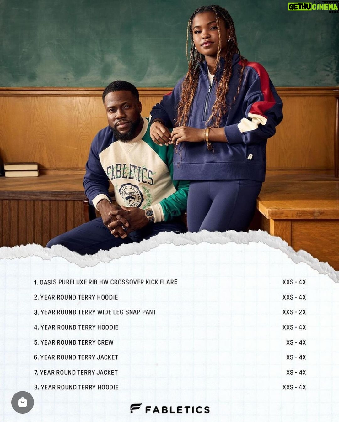 Kevin Hart Instagram - The first Father Daughter Duo drop on @fabletics ….I’m so proud of my little girl. So beautiful and talented you are Heaven….make sure y’all go to Fabletics.com and check out how amazing this drop is!!!!! Stop playing & go put a “F” on yo chest damn it!!!!!! P.S Nothing will ever top working with this amazing woman…. ❤️