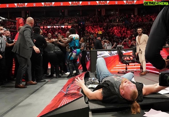 Kevin Patrick Egan Instagram - Anyone available to help piece together a desk?! 😬 #WWERaw #WWE
