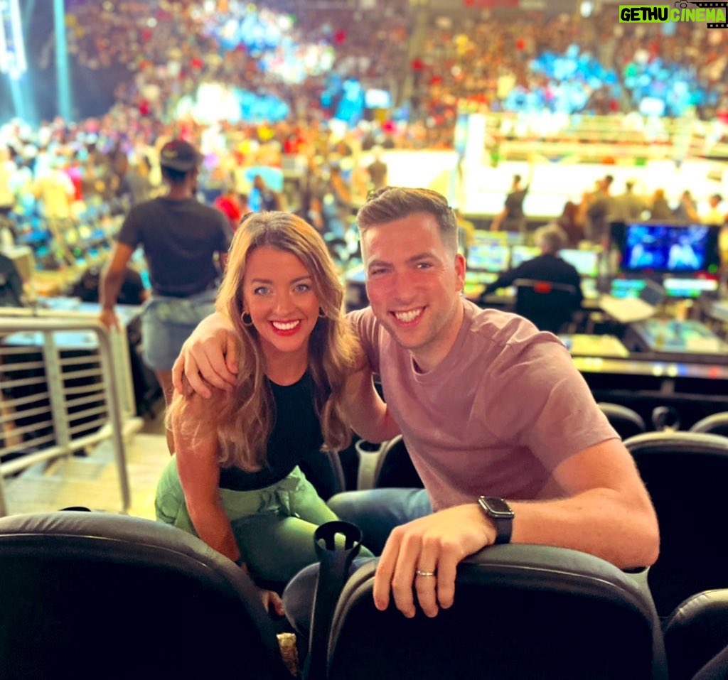Kevin Patrick Egan Instagram - Friday Night Smackdown 🤝 Date Night 😆 Class having Meg at the show tonight. Roll on #SummerSlam  from Music City! #SmackDown Atlanta, Georgia