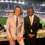 Kevin Patrick Egan Instagram - Love a little midweek MLS action alongside the gem @mauriceedu. From NYC to Las Vegas now for WWE Money In The Bank! #MLS #WWE #MITB #ATLUTD #NYRB Red Bull Arena