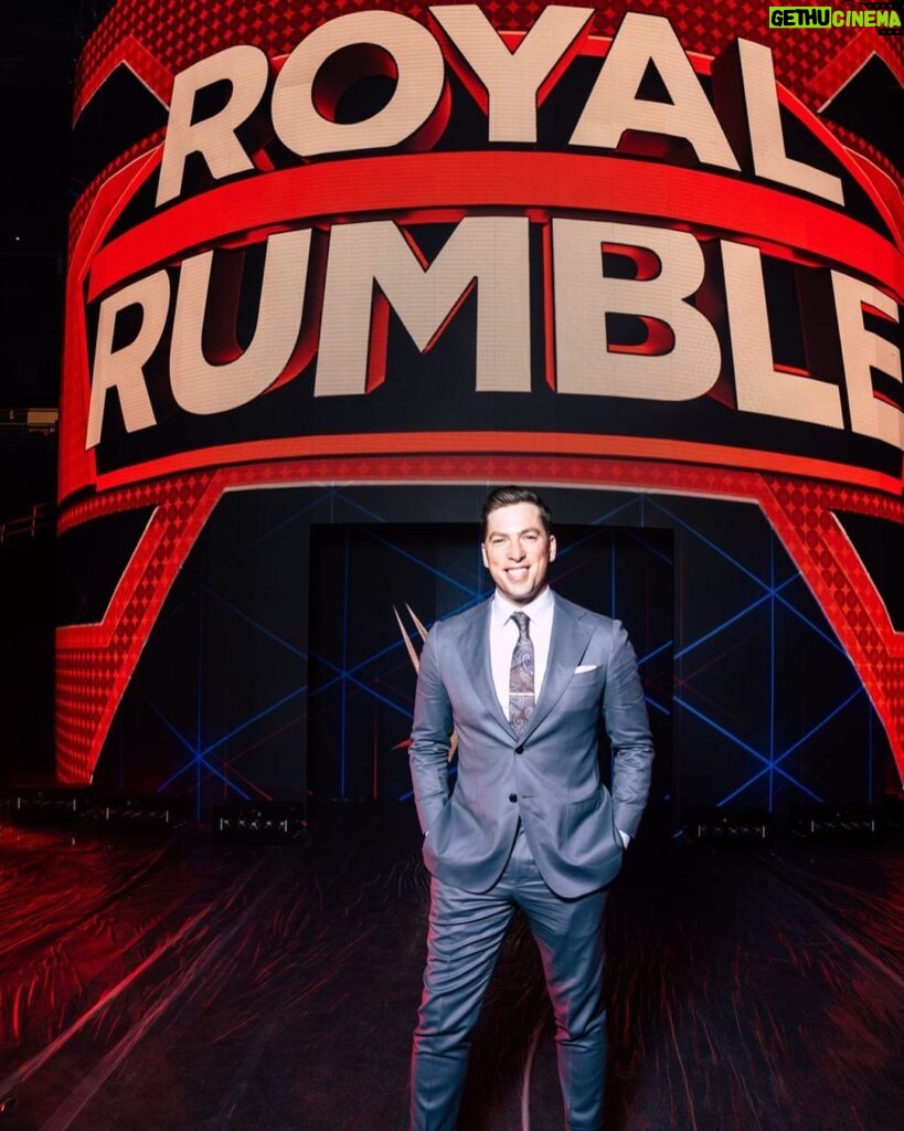 Kevin Patrick Egan Instagram - Living and loving this journey. My first Royal Rumble! Grateful for these incredible experiences, and the teammates I’m working alongside every day ♥️👊🏼 Cheers to the wonderful @richwadephoto for the snap 📸 #WWERaw #royalrumble #WWE St. Louis, Missouri