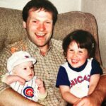 Kevin Patrick Egan Instagram - Excited to be joining the @appletv MLB broadcast from Wrigley Field this afternoon for the Cubs-Rangers game. Will be popping on to chat a little MLS ahead of the Chicago Fire vs Minnesota United game tomorrow. My lovely Ma is from Chicago, so I’ve been reppin’ Cubbies since birth 😆 Love this old pic with my Dad, Liam, and my sis, Julie. #Cubs #MLB #MLS #cf97 #MNUFC