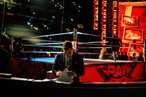Kevin Patrick Egan Instagram - Monday Night Raw celebrated 30 years on the air this week. It’s the longest running weekly episodic TV show in history. This consistency is off the charts. There’s so many legends that keep this beast motoring week in, week out 👏🏻 Needless to say I was honored to play a role on such a monumental night. It was mayhem, yet the talented @richwadephoto somehow makes our pre show look zen! Cheers for the sneaky snap, bud. You’re brilliant 👊🏼

#WWE #WWERAW #Raw30 #MondayNightRaw