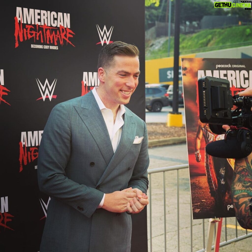 Kevin Patrick Egan Instagram - Brilliant night celebrating ‘American Nightmare: Becoming Cody Rhodes’. Full release is July 31 on @peacock. Cody’s some man for one man! Inspirational throughout, and I’d highly recommend it 👏🏻 Congrats, @americannightmarecody! #WWE #WWERAW #BecomingCodyRhodes #Peacock Atlanta, Georgia