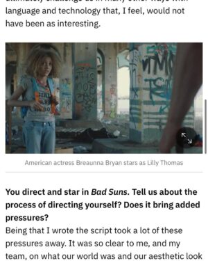 Kevin Ryan Instagram - Massive thanks to @rteone @rte_entertainmentonline for such a great piece on @badsunsfilm LINK IN BIO for full article