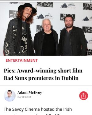 Kevin Ryan Instagram - Last night was so special I’m so many ways. Thank you all for coming out to see and support @badsunsfilm at the Savoy Cinema in Dublin. Was an outstanding turnout and definitely felt all the love I. The room. Thank you to all who put this together -  @lindseyholmespublicity @imccinemas and all of their staff who were the hero’s on the night. Excited to complete with the film at the @dingledistilleryfilmfest in a week where I will be there in person. Huge thank you to @dingledistillery for their support at our Dublin screening, best ever! #kerry #dingle #filmfestival #dinglewhiskey @dylan.p.townsend @dingledistillery LINK IN BIO