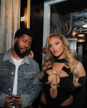 Khalid Instagram - reunited and it feels so good @alinabaraz 🖤