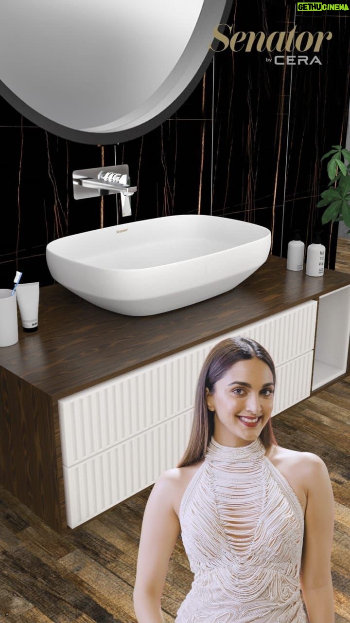 Kiara Advani Instagram - Lose yourself in the sleek silhouettes and the elemental elegance of the Origami Collection by Cera. #CeraPlayItYourWay #Cera #ad