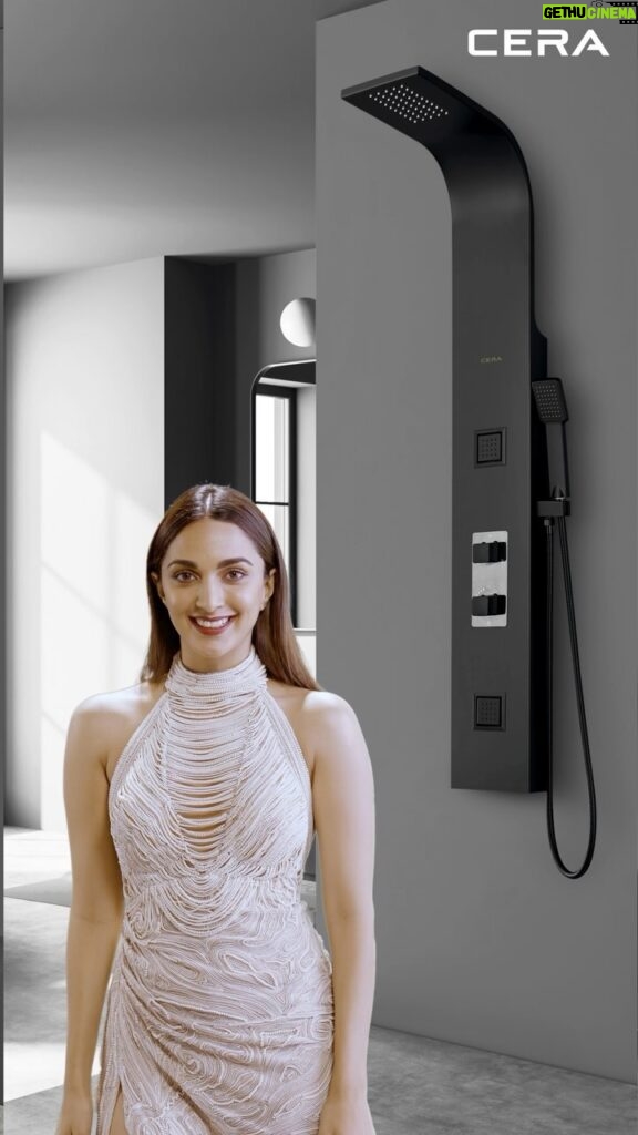 Kiara Advani Instagram - Rejuvenate the way you like, with Cera’s latest collection of Shower Panels. #CeraPlayItYourWay #cera #ad