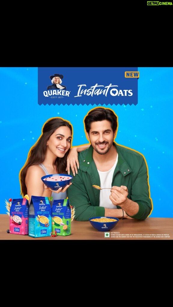 Kiara Advani Instagram - Can’t stop craving for this tasty flavourful bowl of Oats! Introducing the new Quaker Instant Oats - delicious wholegrain goodness, ready in just 3 minutes! Nutritious Oats, Ab bane Delicious! @Quaker_india #Ad #Quaker #QuakerInstantOats #delicious