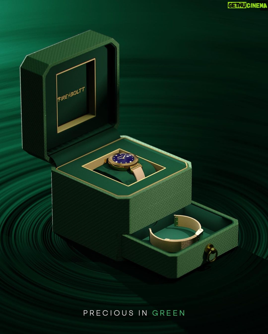 Kiara Advani Instagram - The one #PreciousInGreen ππ The all-new #FireBoltt #Emerald smartwatch for women is here to ensure every second counts towards their desire. β¨ Launching on 10th August on fireboltt.com and your nearest offline stores. #NewLaunch #Fireboltt #Emerald #ad