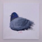 Kid Koala Instagram - Original Painting: Pigeon Windowsill 228 is now at the shop! kidkoala.com/product/original-painting-pigeon-windowsill-apt-228/
