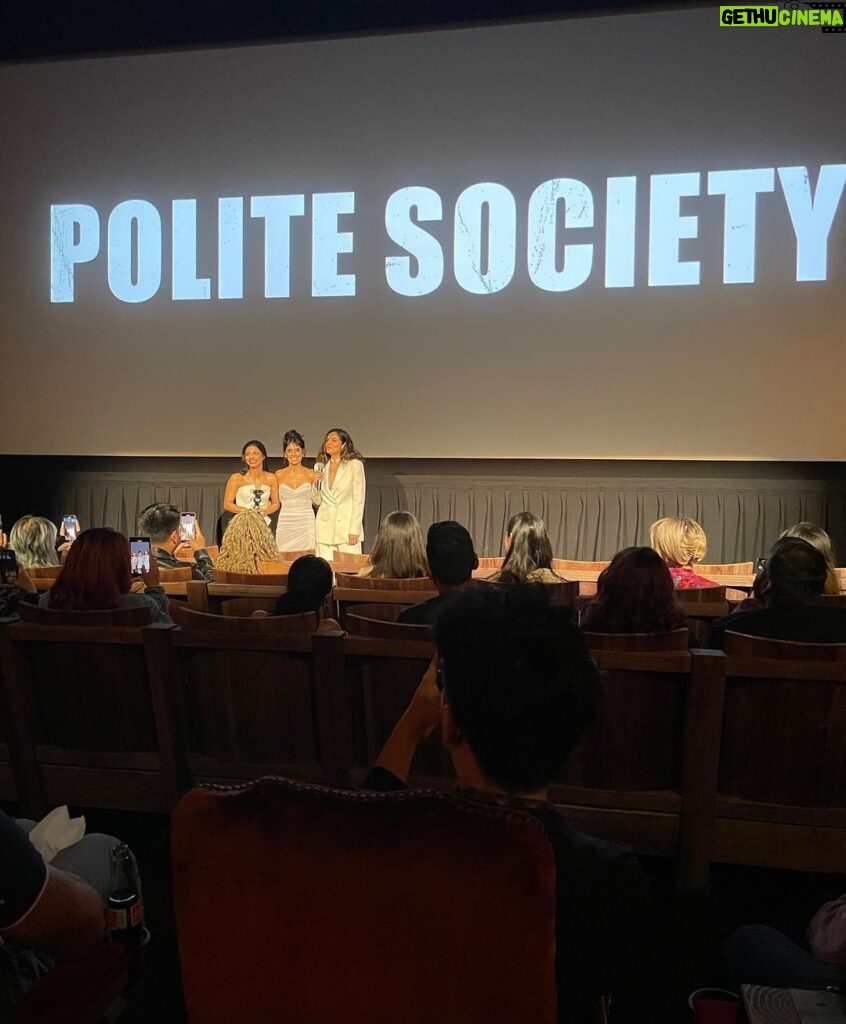 Kim Director Instagram - Polite Society is a total blast!! I absolutely loved this film! See it on the big screen, if you can. #politesociety @politesocietymovie @workingtitlefilms @impact_ig Metrograph